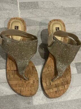White Mountain Cork Thong Sandals